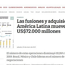 Las fusiones y adquisiciones en Amrica Latina mueven cerca de US$72.000 millones